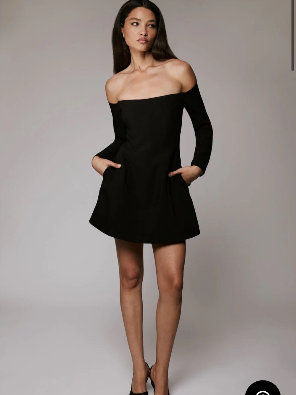 Bardot hourglass Off-Shoulder burgundy Mini Dress